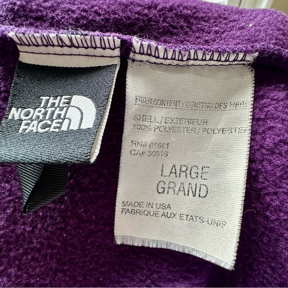 The North Face Deep Purple Fleece Vest Vintage Made In USA Outdoors Fall Winter - Picture 7 of 12